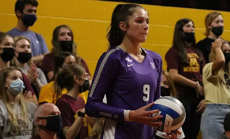 Women's Volleyball: University of St. Thomas vs. No. 11 University of Minnesota (September 16, 2021) at Maturi Pavillion