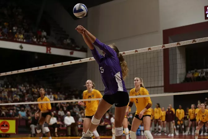 Women's Volleyball: University of St. Thomas vs. No. 11 University of Minnesota (September 16, 2021) at Maturi Pavillion