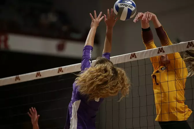 Women's Volleyball: University of St. Thomas vs. No. 11 University of Minnesota (September 16, 2021) at Maturi Pavillion