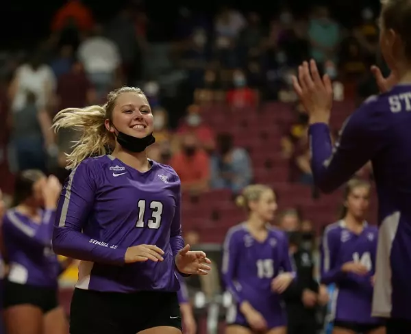 Women's Volleyball: University of St. Thomas vs. No. 11 University of Minnesota (September 16, 2021) at Maturi Pavillion