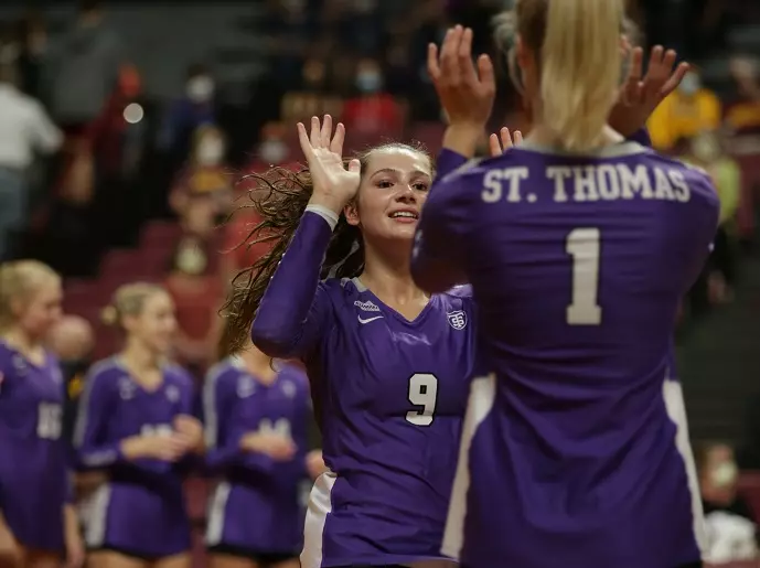 Women's Volleyball: University of St. Thomas vs. No. 11 University of Minnesota (September 16, 2021) at Maturi Pavillion