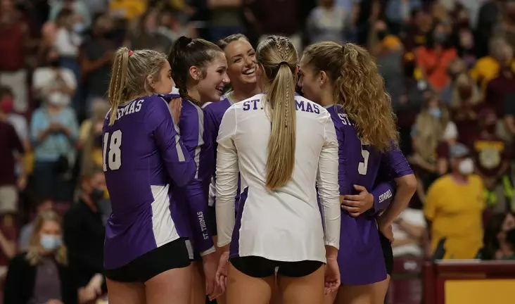 Women's Volleyball: University of St. Thomas vs. No. 11 University of Minnesota (September 16, 2021) at Maturi Pavillion