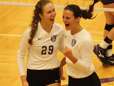 Volleyball falls in four sets to Eagles Image