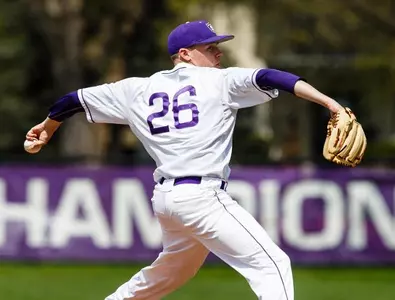 Baseball splits with Carleton Image