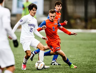 Overtime win for Men's Soccer on road Image
