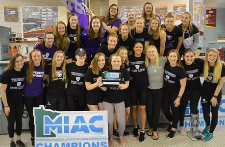 Golden Girls: Women's Swim-Dive wins fourth MIAC title in row Image