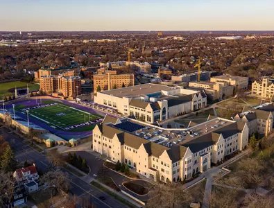 Drone photo of the St. Paul campus