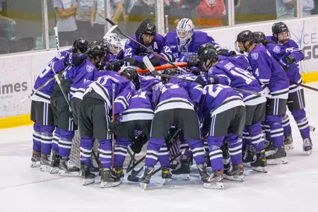 2021 October 2 St. Cloud State University and St. Thomas meet in a non conference hockey game at the Herb Brooks National Hockey Center in St. Cloud, MN