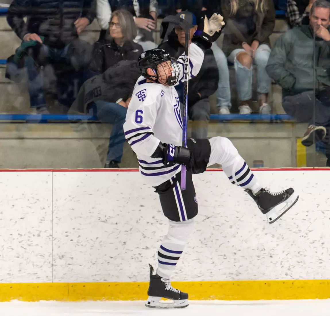 celebration, Josh Eernisse, Men's Hockey, MH, MHK, Alaska Fairbanks