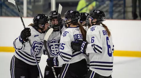 Women's Hockey celebration