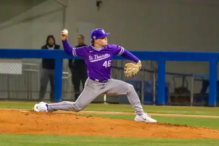 Kemp tosses eight strikeouts as St. Thomas falls to No. 24 ORU, 11-2 Image