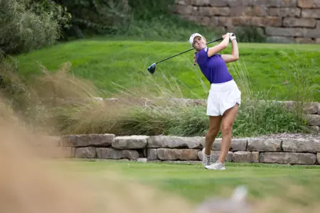 St. Thomas women’s golf plays 18 holes on the second day of the Big O Classic at Oak Hills CC in Omaha, Nebraska on October 03, 2023.