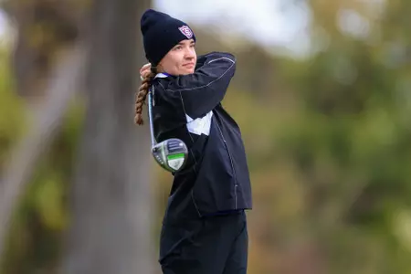 Tommie Invite
Final round
Minneapolis Golf Club
October 12, 2023
ID: Kathryn VanArragon (University of St.. Thomas)
Photo by Jeff Lawler