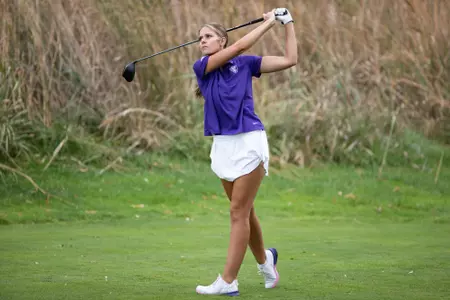 St. Thomas women’s golf plays 18 holes on the second day of the Big O Classic at Oak Hills CC in Omaha, Nebraska on October 03, 2023.