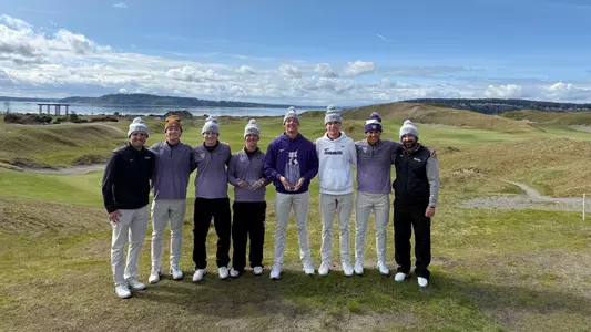 Golf team celebrates a team tournament title