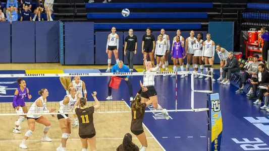 Anya Schmidt / St. Thomas fell to Western Michigan, 3-2, on Friday, Sept. 18, 2026 to begin the Marquette Tournament in Milwaukee, Wis.