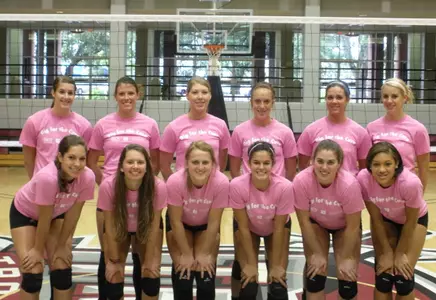 Trojan Volleyball Thinking Pink Image