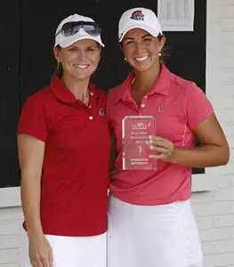 ULM coach Ashley Tonore and Langley Vannoy