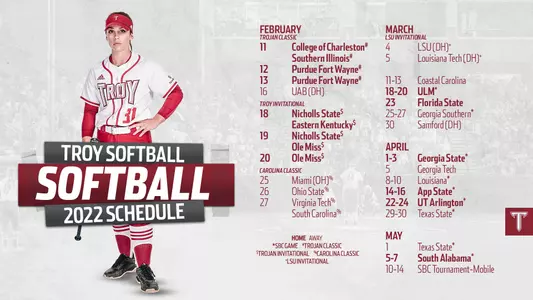 Troy Softball 2022 Schedule