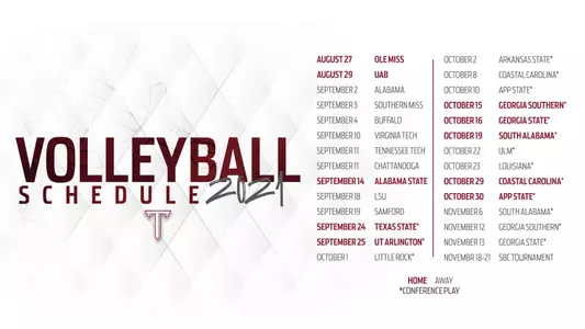 2021 Volleyball Schedule