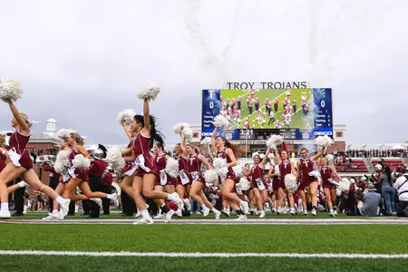 Sunday, December 4, 2022
Contact: Adam Prendergast, 334-372-5555
Sun Belt Champion Troy Heading to Cure Bowl
TROY, Ala. – One day after winning its record seventh Sun Belt Conference title, Troy has accepted a bid to the Duluth Trading Cure Bowl at Exploria Stadium in Orlando, Fla, against Conference USA Champion Texas-San Antonio.
“I’m excited for our players, our staff and our university,” Sun Belt Coach of the Year Jon Sumrall said. “We’ve heard amazing things about the Cure Bowl and the bowl experience they provide for our student-athletes. We’re going to Orlando with the intention of winning a football game, but we’re also going to make sure that our players have a great time and are rewarded for a championship season.”
Troy enters bowl season having won 10 straight games overall after defeating Coastal Carolina, 46-29, in the Sun Belt Championship game on Saturday. The Cure Bowl marks Troy’s ninth overall bowl game and first since the 2018 Dollar General Bowl. The Trojans hav