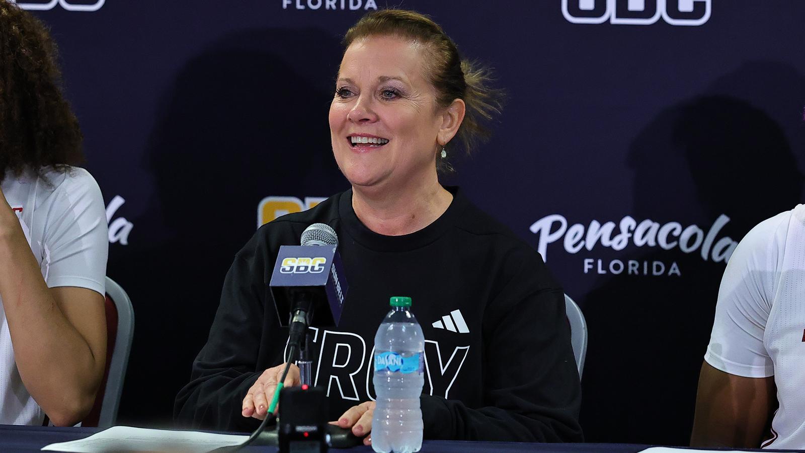 Photo: bvmsports.com Troy Women's Basketball Coach Chanda Rigby Inducted into Pensacola State Hall of Fame