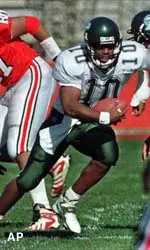 Quarterback Shaun King <BR>led the Green Wave to <BR>a perfect 12-0 record in 1998.