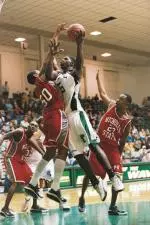 Sophomore Brandon Brown looks to have a big night against Loyola on Saturday.