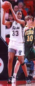 Janell Burse had 36 points <br> and 15 rebounds against <br> Houston on Sunday