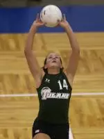 Freshman setter Katie Case was the only Green Wave player to tally a .300 attack percentage, finishing with five kills and 20 assists.