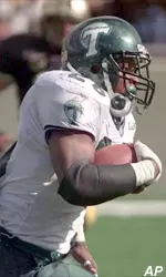 Running back Mewelde Moore needs only 17 yards to break Tulane's season record of 1,178.