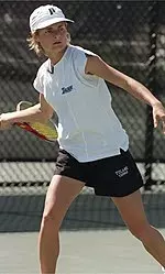 Anna Monhartova won at <br> No. 1 singles against <br> TCU