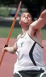 Junior Nathan Junius had an NCAA automatic qualifying throw in the javelin on Saturday.