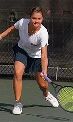 Olga Mikhailova picked up <br> a win in singles <br> against Houston on Sunday