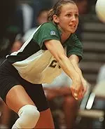 Senior middle hitter Erin Dobyanski is second on the team with 3.06 digs per game.