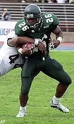 Mewelde Moore ran for 87 yards against Navy to become Tulane's career rushing leader.