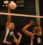 Junior middle blocker Kim Swafford had 10 kills and six blocks Saturday against Louisville.