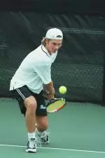 Mattias Westerberg won <br> his match at No. 3 <br> singles against TCU