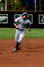 Outfielder Aaron Feldman has had a career year in 2002 despite playing with a painful injury.