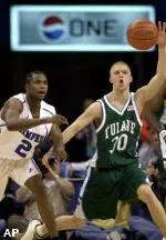 Tulane's Ben Benfield scored a career-high 21 points, including five three-pointers to lead the Wave to victory on Tuesday.