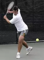 Goran Vasiljevic played strong in doubles to spark the Green Wave to victory on Thursday.
