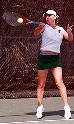 Maria Ivanov had<br> posted a win at <br> No. 1 singles against <br> Southeastern on Sunday