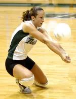 Senior outside hitter Lindsey Norman ranks second on the team with 3.04 digs per game and is third on the squad with 3.10 kills per outing.