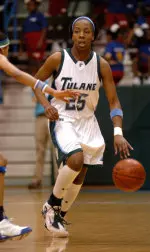 Freshman Courtney Simmons scored a career high 14 points against Nicholls State.