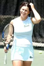 Dorottya Magas and <br> the women's tennis team <br> are heading to <br>the Sweet 16!