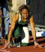 Senior Angel Dooley won the 200-meter dash at the Purple Tiger Invitational on Saturday.