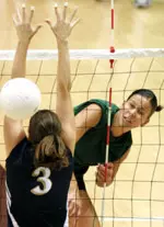 Freshman outside hitter Sara Radosevic paces the Green Wave with 5.15 kills per game.