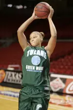 Freshman Kendra Barnes scored 18 points to go along with 12 rebounds in her Tulane debut.