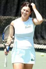 Sophomore Dorottya Magas won three singles matches at last weekend's UNLV Lady Rebel Classic.