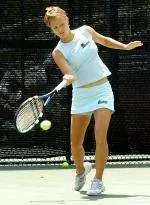 No. 55 Jenny Kuehn won her match at No. 2 singles over No. 39 Megan Muth, her 14th win of the year.